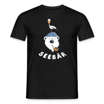 Süßer Seebär - Männer T-Shirt - Schwarz - Vorne - AI Model Male 178 light (178cm)