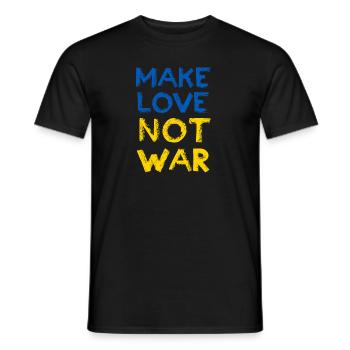 Faites l’amour pas la guerre Ukraine - T-shirt homme - noir - Devant - AI Model Male 178 light (178cm)
