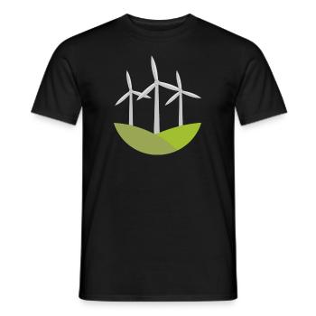 Windrad - Männer T-Shirt - Schwarz - Vorne - AI Model Male 178 light (178cm)