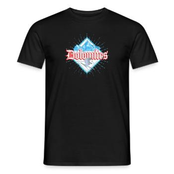 Dolomites Tyrol du Sud Skieur Rétro Vintage - T-shirt homme - noir - Devant - AI Model Male 178 light (178cm)