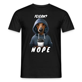 Hund Dackel Spruch Feiern - Männer T-Shirt - Schwarz - Vorne - AI Model Male 178 light (178cm)