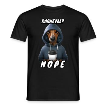 Hund Dackel Spruch Karneval - Männer T-Shirt - Schwarz - Vorne - AI Model Male 178 light (178cm)