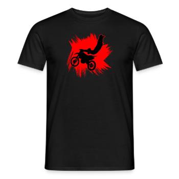 Motocross Motorcycle - Men's T-Shirt - black - Front - AI Model Male 178 light (178cm)