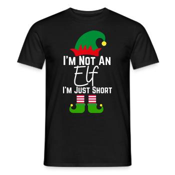 Im Not An Elf Familie Weihnachten Pjs Matching Män - Männer T-Shirt - Schwarz - Vorne - AI Model Male 178 light (178cm)