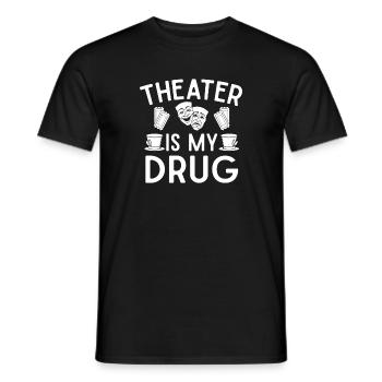 Le théâtre est ma conception musicale d’acteur de drogue - T-shirt homme - noir - Devant - AI Model Male 178 light (178cm)