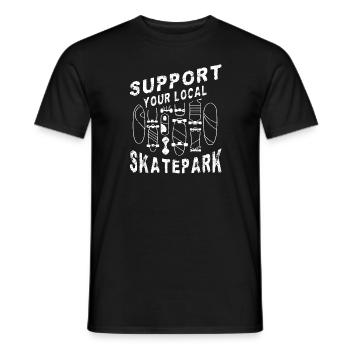 Art de planche à roulettes pour garçons filles hommes cadeaux de planche à roulettes - T-shirt homme - noir - Devant - AI Model Male 178 light (178cm)
