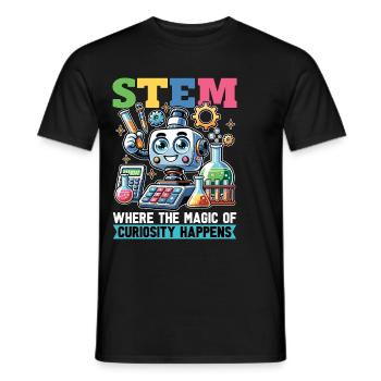 Enseignant STEM Où La magie de l’éducateur - T-shirt homme - noir - Devant - AI Model Male 178 light (178cm)