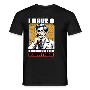 STEM Teacher I Have A Formula For Data Analysis - Men's T-Shirt - black - Front - AI Model Male 178 light (178cm)