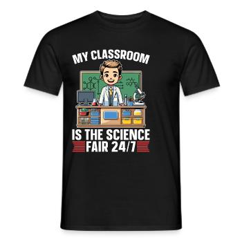 STEM Teacher My Classroom Is The Science Educator - Männer T-Shirt - Schwarz - Vorne - AI Model Male 178 light (178cm)