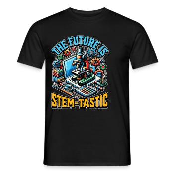 STEM Teacher The Future Is STEM-Tastic Engineering - Men's T-Shirt - black - Front - AI Model Male 178 light (178cm)