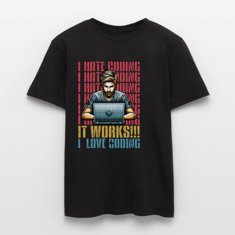 Coder I Hate Coding Developer Technology Coders Men's T-Shirt