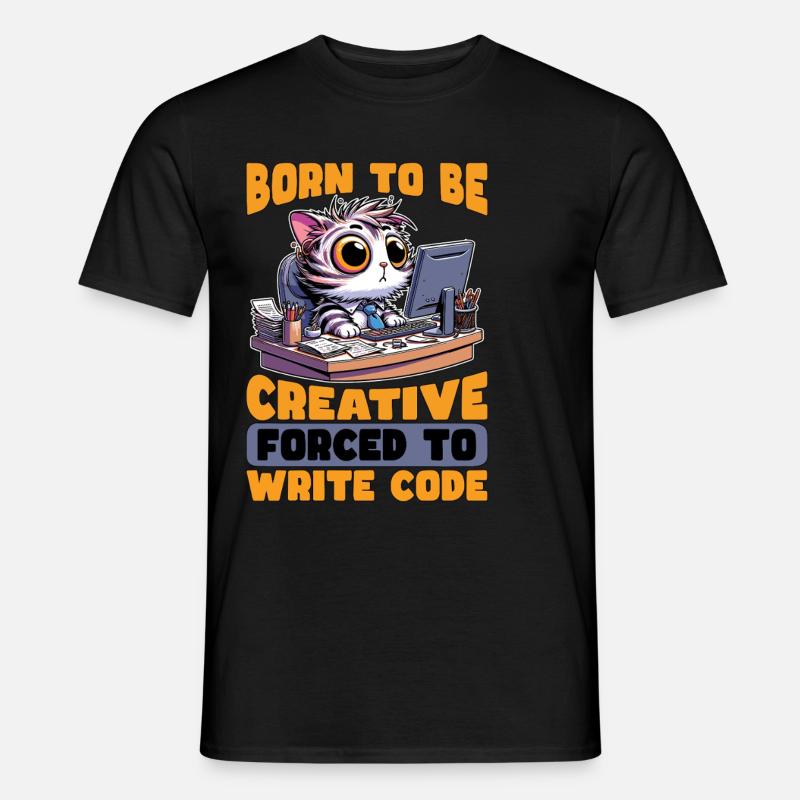 Codeur né pour être créatif Développeur Web Codeurs - T-shirt homme - noir