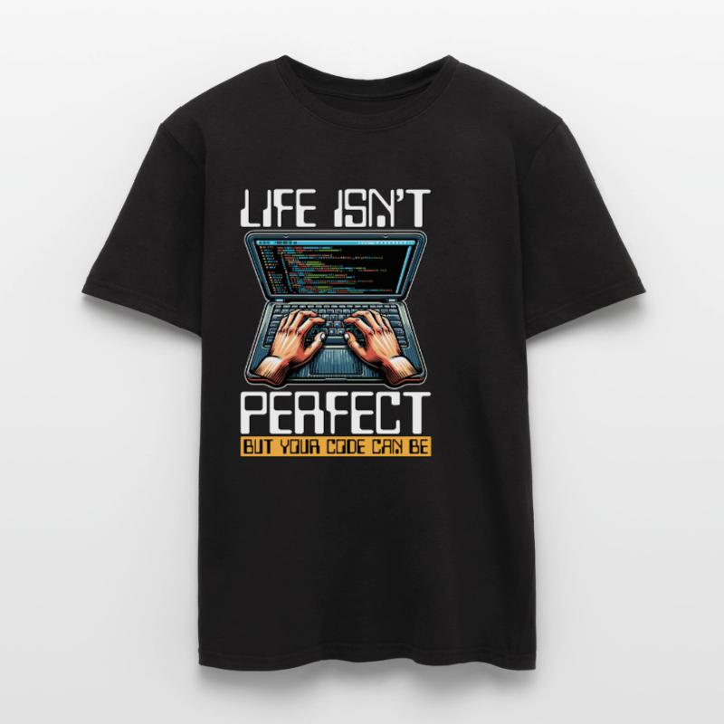 Coder Life Isn't Perfect But Your Code Developer Men's T-shirt