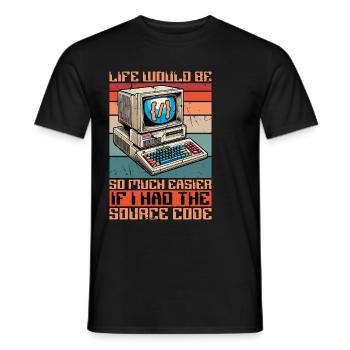 Coder Life Would Be So Much Easier Web Developer - Men's T-Shirt - black - Front - AI Model Male 178 light (178cm)
