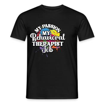 Behavioral Therapist My Passion My ABA Therapy - Men's T-Shirt - black - Front - AI Model Male 178 light (178cm)