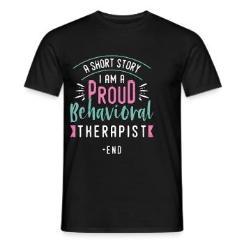 Behavioral Therapist A Short Story Behavioral Tech - Men's T-Shirt - black - Front - AI Model Male 178 light (178cm)
