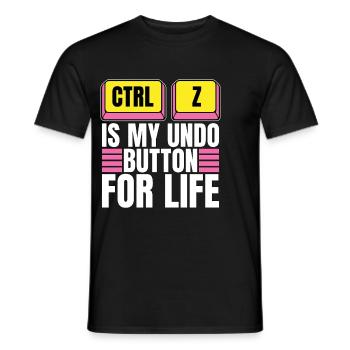 Coder Ctrl + Z Is My Undo Button Web Developer - Männer T-Shirt - Schwarz - Vorne - AI Model Male 178 light (178cm)