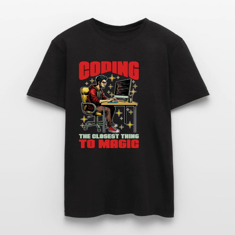 Coder Coding The Closest Thing To Magic Developer Men's T-shirt