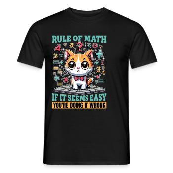 Mathematician Rule Of Math Statistician Math Tutor - Men's T-Shirt - black - Front - AI Model Male 178 light (178cm)