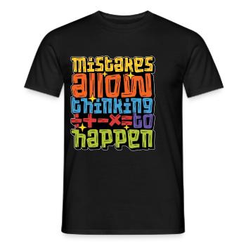 Mathematician Mistakes Allow Thinking Mathematics - Men's T-Shirt - black - Front - AI Model Male 178 light (178cm)