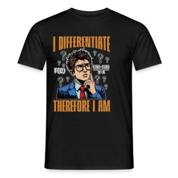 Mathematician I Differentiate Therefore Math Tutor - Männer T-Shirt - Schwarz - Vorne - AI Model Male 178 light (178cm)
