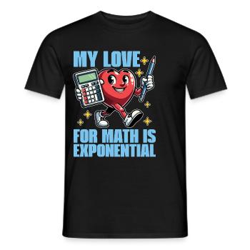 Mathematician My Love For Math Is Mathematical - Men's T-Shirt - black - Front - AI Model Male 178 light (178cm)