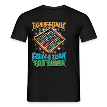 Mathematician Exponentially Cooler Than Geometry - Männer T-Shirt - Schwarz - Vorne - AI Model Male 178 light (178cm)