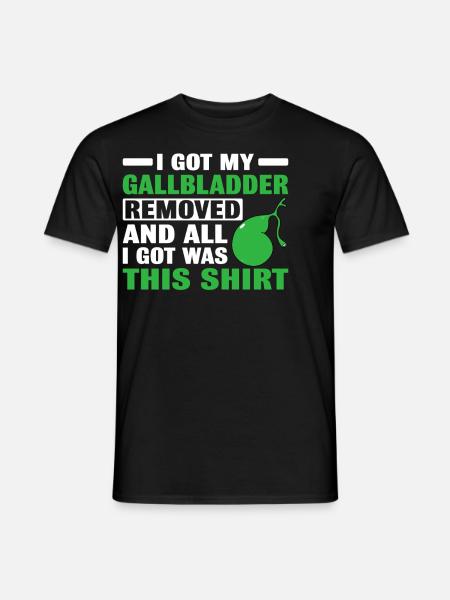 Gallbladder Removal Biliary Colic Gallstone - Men's T-Shirt - black