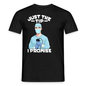 Juste le conseil Je promets des soins de santé endoscopiques amusants - T-shirt homme - noir - Devant - AI Model Male 178 light (178cm)
