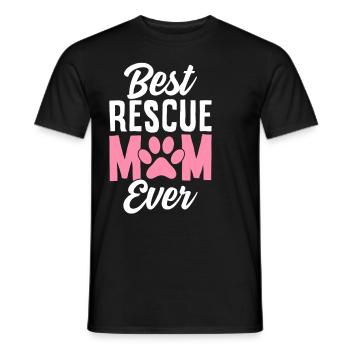 Beste Rettungsmutter aller Zeiten Pflegeheim Mutter Tier - Männer T-Shirt - Schwarz - Vorne - AI Model Male 178 light (178cm)