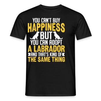 Sie können einen Labrador Funny Lab Retriever adoptieren - Männer T-Shirt - Schwarz - Vorne - AI Model Male 178 light (178cm)