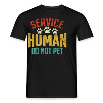 Service Humain Ne pas Adoption d’animal de compagnie Rétro Animal - T-shirt homme - noir - Devant - AI Model Male 178 light (178cm)