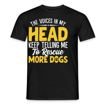 Die Stimmen In Meinem Kopf Lustiger Hund Rettung Tier - Männer T-Shirt - Schwarz - Vorne - AI Model Male 178 light (178cm)