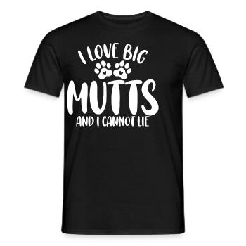 I Love Big Mutts And I Cannot Lie Funny Canine - Men's T-Shirt - black - Front - AI Model Male 178 light (178cm)
