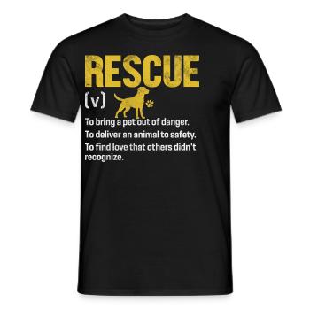 Ein Haustier aus der Gefahr bringen Lustige Definition - Männer T-Shirt - Schwarz - Vorne - AI Model Male 178 light (178cm)