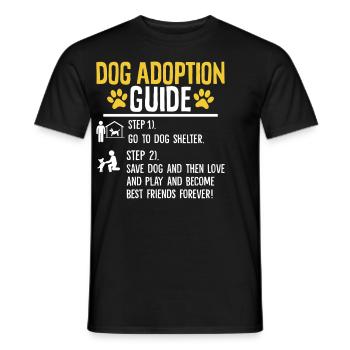 Dog Adoption Guide Paw Adopt Shelter Foster Dog - Men's T-Shirt - black - Front - AI Model Male 178 light (178cm)