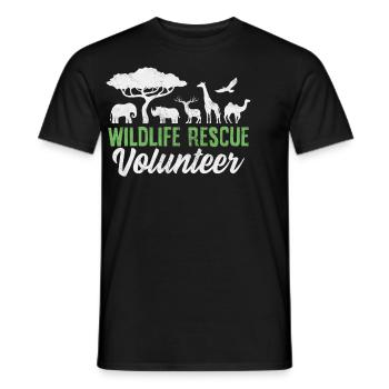 Wildlife Rescue Freiwilliger Pflegeheim Tier - Männer T-Shirt - Schwarz - Vorne - AI Model Male 178 light (178cm)