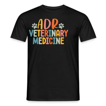 ADR Veterinary Medicine Animal Pet Care Funny - Men's T-Shirt - black - Front - AI Model Male 178 light (178cm)
