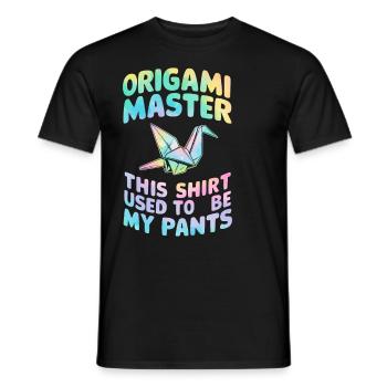 Origami Master Paper Folding Tie Dye Origami - Men's T-Shirt - black - Front - AI Model Male 178 light (178cm)