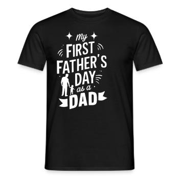 Mein erster Vatertag Als Vater Lustiger Neuer Vater Est - Männer T-Shirt - Schwarz - Vorne - AI Model Male 178 light (178cm)