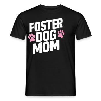 Famille d’accueil chien maman patte adopter drôle chien chiot animal - T-shirt homme - noir - Devant - AI Model Male 178 light (178cm)