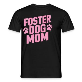 Famille d’accueil chien maman refuge pour animaux de compagnie drôle maman chiot - T-shirt homme - noir - Devant - AI Model Male 178 light (178cm)