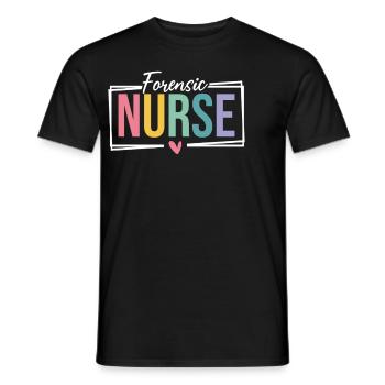 Infirmière praticienne médico-légale Drôle Médical sain d’ - T-shirt homme - noir - Devant - AI Model Male 178 light (178cm)
