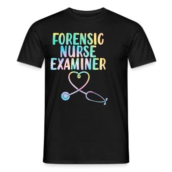 Infirmière médico-légale examinatrice Tie Dye Funny Healthcare - T-shirt homme - noir - Devant - AI Model Male 178 light (178cm)