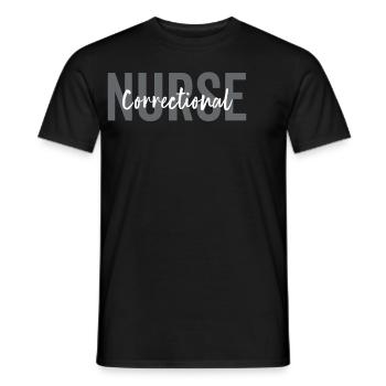 Correctional Nurse Healthcare Funny Nurse - Men's T-Shirt - black - Front - AI Model Male 178 light (178cm)