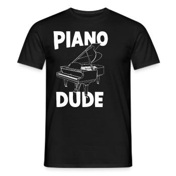 Piano Dude Lustiger Pianist Musikinstrument Klavier - Männer T-Shirt - Schwarz - Vorne - AI Model Male 178 light (178cm)
