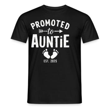 Befördert zur Tante 2025 Lustige Tante Schwangerschaft - Männer T-Shirt - Schwarz - Vorne - AI Model Male 178 light (178cm)