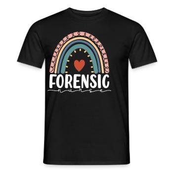Forensic Nurse Boho Rainbow Sane Nurse Medical - Men's T-Shirt - black - Front - AI Model Male 178 light (178cm)