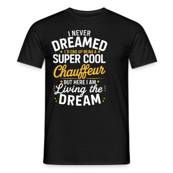 Super Cool Chauffeur Driving Funny Driver - Men's T-Shirt - black - Front - AI Model Male 178 light (178cm)