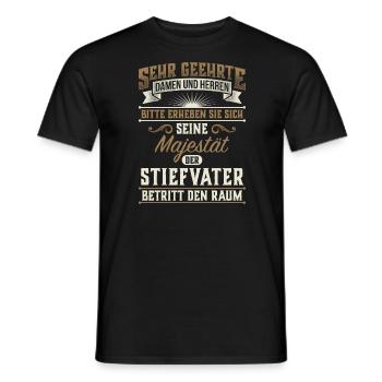Majestät Stiefvater Vater Papa Vati Papi Vatertag - Männer T-Shirt - Schwarz - Vorne - AI Model Male 178 light (178cm)